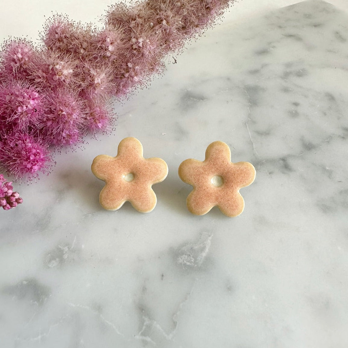 Porcelain sale flower earrings