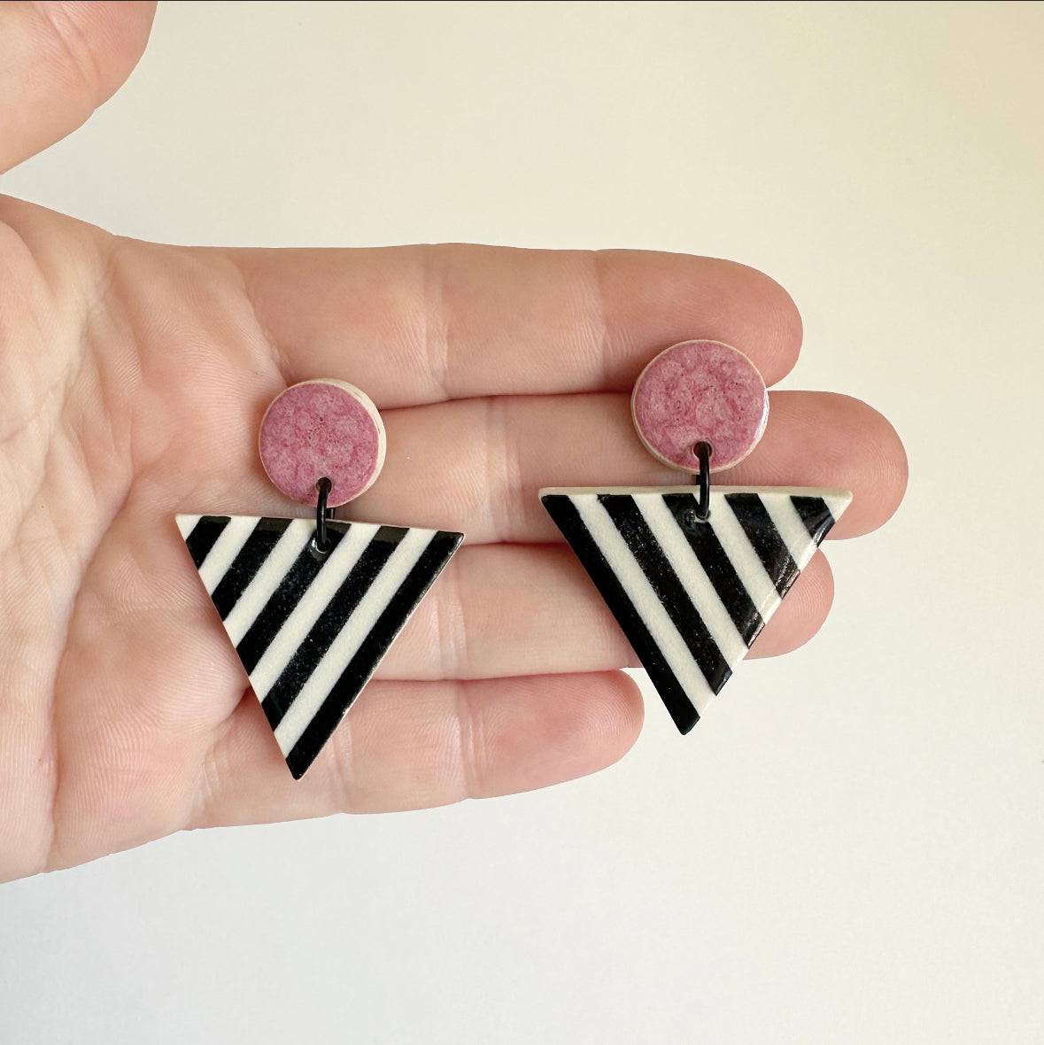 CIRCLE + TRIANGLE Drop Earrings