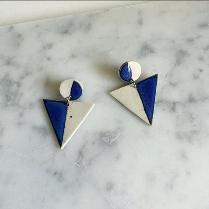 CIRCLE + TRIANGLE Drop Earrings