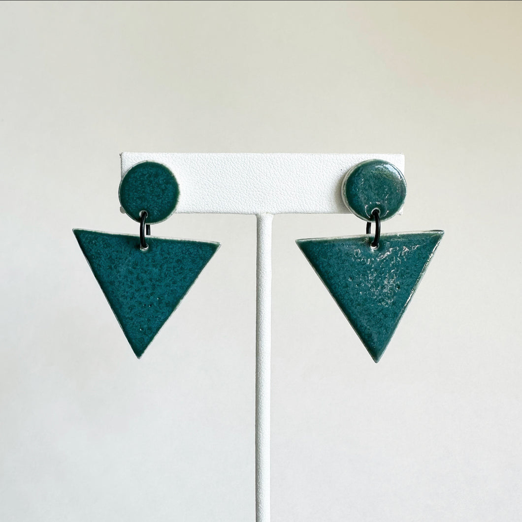 CIRCLE + TRIANGLE Drop Earrings