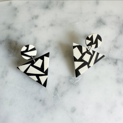 CIRCLE + TRIANGLE Drop Earrings