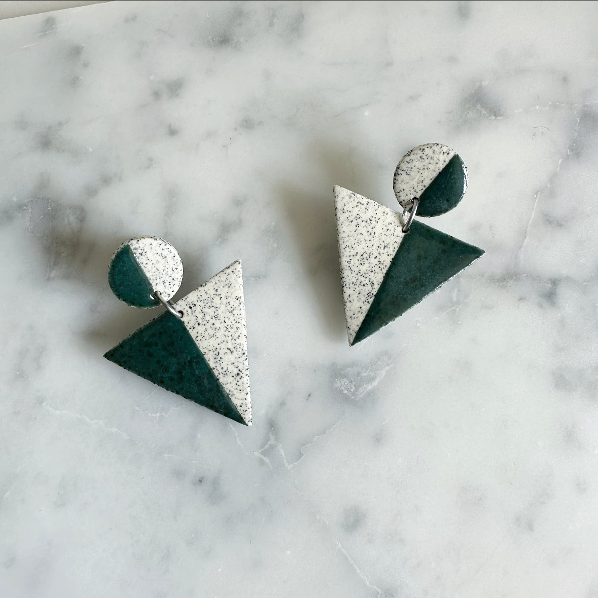 CIRCLE + TRIANGLE Drop Earrings