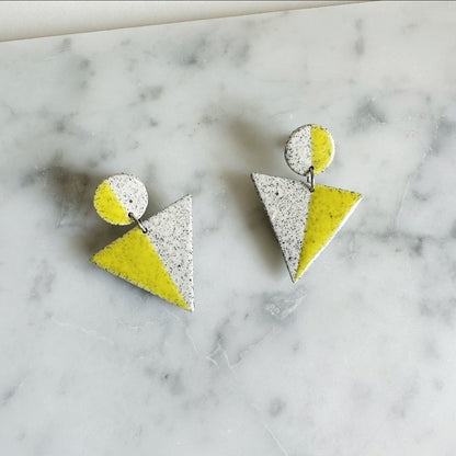 CIRCLE + TRIANGLE Drop Earrings