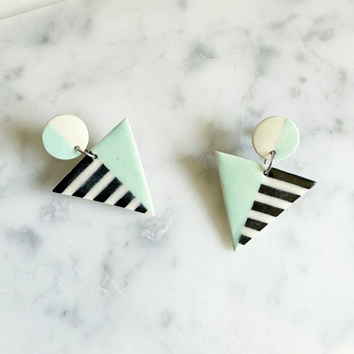 CIRCLE + TRIANGLE Drop Earrings