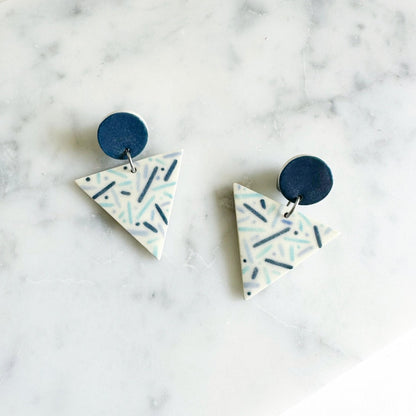 CIRCLE + TRIANGLE Drop Earrings