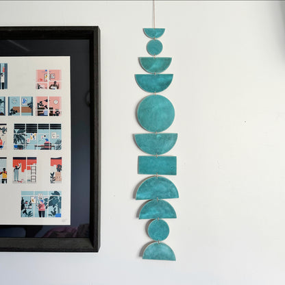 SHAPES Wall Hanging - Aqua Patina