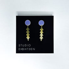 Load image into Gallery viewer, VINE Brass + Porcelain Earrings
