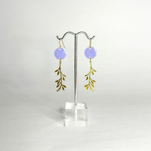 Load image into Gallery viewer, WISTERIA Brass + Porcelain Earrings
