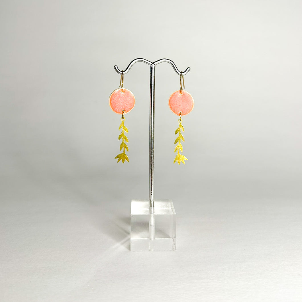 FUSCHIA Brass + Porcelain Earrings