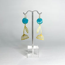 Load image into Gallery viewer, DANDELION Brass + Porcelain Earrings
