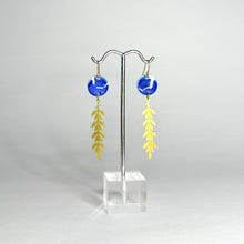 Load image into Gallery viewer, VINE Brass + Porcelain Earrings
