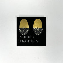 Load image into Gallery viewer, ELLIPSE Brass + Porcelain Earrings
