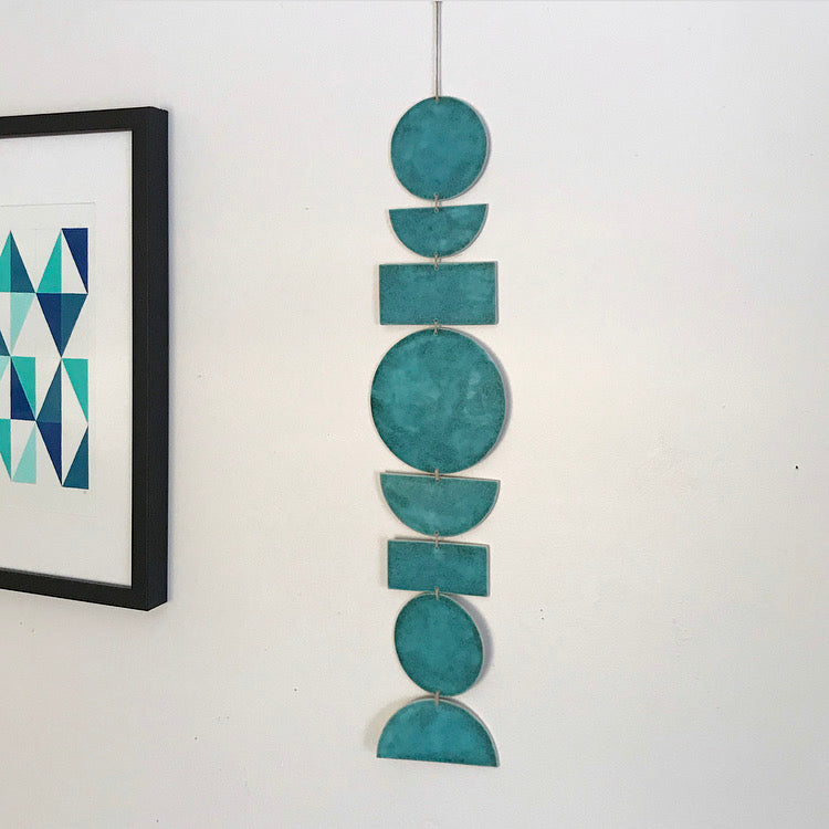 SHAPES Wall Hanging - Aqua Patina