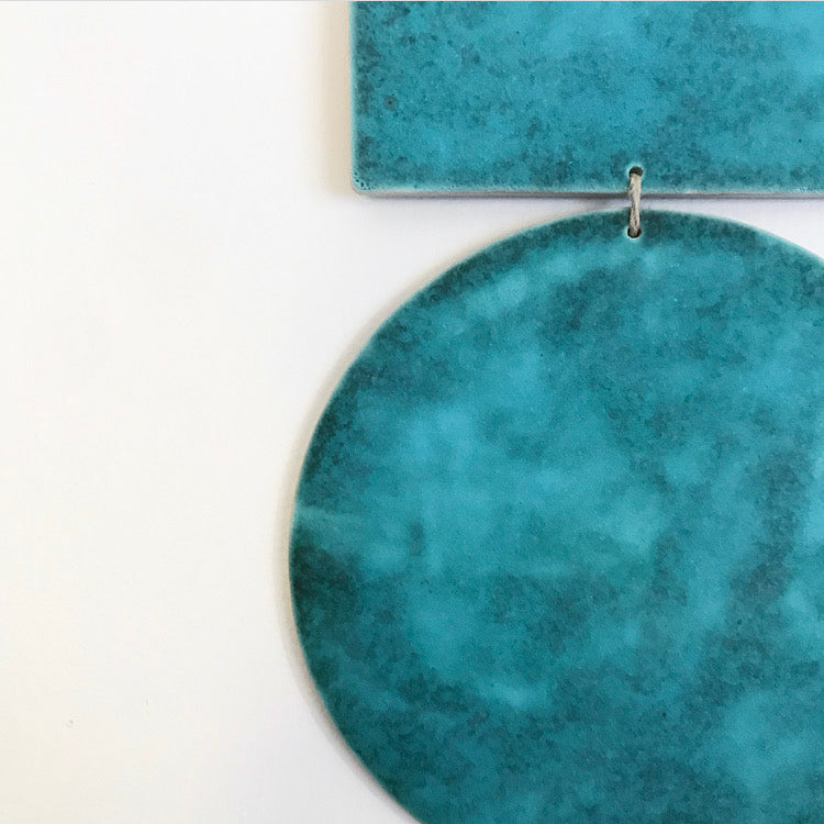 SHAPES Wall Hanging - Aqua Patina