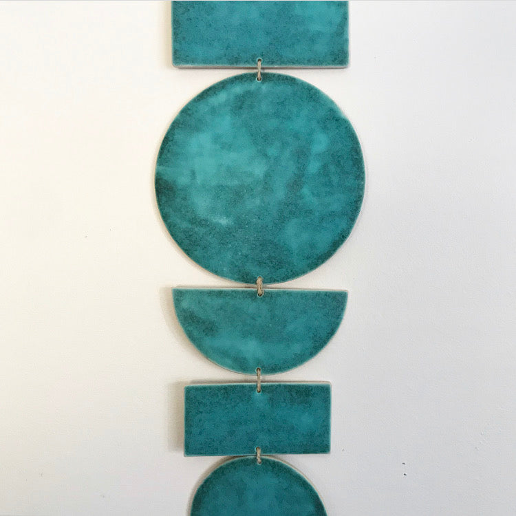 SHAPES Wall Hanging - Aqua Patina