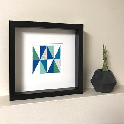 TRIANGLE Painting - Blue + Sage II