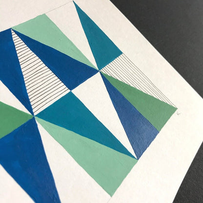 TRIANGLE Painting - Blue + Sage II